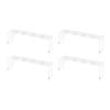 Marketing Holders 4 Pack Wine Bottle Topper Display Stand 4 Slot Rack .75 Inch Wide Holes Stand Bar Organizing Riser with Holes Clear Acrylic 9.75" Wide by 2" Deep Showcase view 1