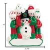 3D Building Snowman Family of 4 Ornament 2025 Personalized Family Christmas Ornaments 2025 | North Pole Frosty Hug Personalized Tree Ornaments for Grandchildren, Siblings & Grandkids of Four Ornament view 4