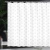 Ambesonne Anchor Shower Curtain, Retro Tattoo Style Hand Drawn Style Nautical Pattern Hipster Retro Art Design, Cloth Fabric Bathroom Decor Set with Hooks, 69" W x 75" L, Black White view 3