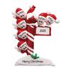 3D Candy Cane Family of 6 Ornament 2025 Personalized Family Christmas Ornaments 2025 | North Pole Keepsake for Kids Personalized Tree Ornaments for Grandchildren, Siblings & Grandkids of Six Ornament view 1