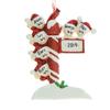 3D Candy Cane Family of 6 Ornament 2025 Personalized Family Christmas Ornaments 2025 | North Pole Keepsake for Kids Personalized Tree Ornaments for Grandchildren, Siblings & Grandkids of Six Ornament view 2