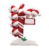 3D Candy Cane Family of 6 Ornament 2025 Personalized Family Christmas Ornaments 2025 | North Pole Keepsake for Kids Personalized Tree Ornaments for Grandchildren, Siblings & Grandkids of Six Ornament view 3