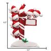 3D Candy Cane Family of 6 Ornament 2025 Personalized Family Christmas Ornaments 2025 | North Pole Keepsake for Kids Personalized Tree Ornaments for Grandchildren, Siblings & Grandkids of Six Ornament view 4