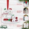 3D Snowman Sleigh Family of 3 Christmas Ornament 2025 Personalized Family Christmas Ornaments 2025 | Sleighing Snowmen Personalized Tree Ornaments Customizable Gifts for Snow People of Three Ornament view 3