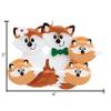 3D Fox Family of 5 Christmas Ornament 2025 Personalized Family Christmas Ornaments 2025 | Custom Holiday Foxes Personalized Tree Ornaments Customizable Gifts of Woodland Animal of Five Ornament view 4