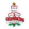 3D Christmas Tree Grandkids Family of 3 Ornament 2025 Personalized Family Christmas Ornaments 2025 | Mug of Cocoa Personalized Tree Ornaments for Siblings & Grandchildren of Three Ornament view 1