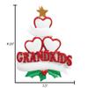3D Christmas Tree Grandkids Family of 3 Ornament 2025 Personalized Family Christmas Ornaments 2025 | Mug of Cocoa Personalized Tree Ornaments for Siblings & Grandchildren of Three Ornament view 4