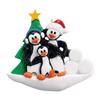 3D Penguin Family of 3 Christmas Ornament 2025 Personalized Family Christmas Ornaments 2025 | Winter Snowballs Personalized Tree Ornaments Customizable Gifts Xmas Tree Penguins of Three Ornament view 1