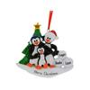 3D Penguin Family of 3 Christmas Ornament 2025 Personalized Family Christmas Ornaments 2025 | Winter Snowballs Personalized Tree Ornaments Customizable Gifts Xmas Tree Penguins of Three Ornament view 2