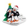3D Penguin Family of 3 Christmas Ornament 2025 Personalized Family Christmas Ornaments 2025 | Winter Snowballs Personalized Tree Ornaments Customizable Gifts Xmas Tree Penguins of Three Ornament view 3