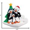 3D Penguin Family of 3 Christmas Ornament 2025 Personalized Family Christmas Ornaments 2025 | Winter Snowballs Personalized Tree Ornaments Customizable Gifts Xmas Tree Penguins of Three Ornament view 4