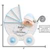 3D Personalized Babys First Christmas Ornament 2025 Boy | Blue Baby Stroller | Baby's First Christmas Ornament 2025 Baby Ornaments for Xmas Tree My 1st Xmas Boy Ornaments for New Parents Couples view 2