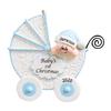 3D Personalized Babys First Christmas Ornament 2025 Boy | Blue Baby Stroller | Baby's First Christmas Ornament 2025 Baby Ornaments for Xmas Tree My 1st Xmas Boy Ornaments for New Parents Couples view 3