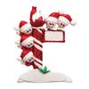 3D Candy Cane Family of 5 Ornament 2025 Personalized Family Christmas Ornaments 2025 | North Pole Keepsake for Kids Personalized Tree Ornaments for Grandchildren, Siblings & Grandkids of Five Ornament view 2