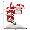 3D Candy Cane Family of 5 Ornament 2025 Personalized Family Christmas Ornaments 2025 | North Pole Keepsake for Kids Personalized Tree Ornaments for Grandchildren, Siblings & Grandkids of Five Ornament view 3