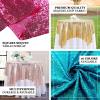 Efavormart Luxury Sequin Square Tablecloth Overlay 72" x 72"-Burgundy Square Tablecloth Cover for Wedding Party Event Banquet view 3