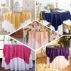 Efavormart Luxury Sequin Square Tablecloth Overlay 72" x 72"-Burgundy Square Tablecloth Cover for Wedding Party Event Banquet view 4