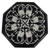 crafts look Side Table Black Marble Inlay Coffee Table Top Semiprecious Stones view 1