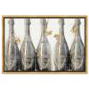 The Oliver Gal Artist Co. Drinks and Spirits Framed Wall Art Canvas Prints 'Dom Marbles' Champagne Home Dcor, 45 in x 30 in, Grey, Gold view 1
