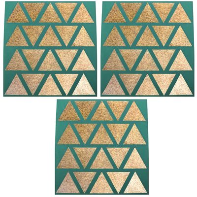 Set of 3 - Dehydrator Triangle Chip Mold Shape Silicone Sheet Mat for Excalibur Dehydrating 14" x 14" Raw Tortilla Cracker Cookie Drying Bright Kitchen Brand