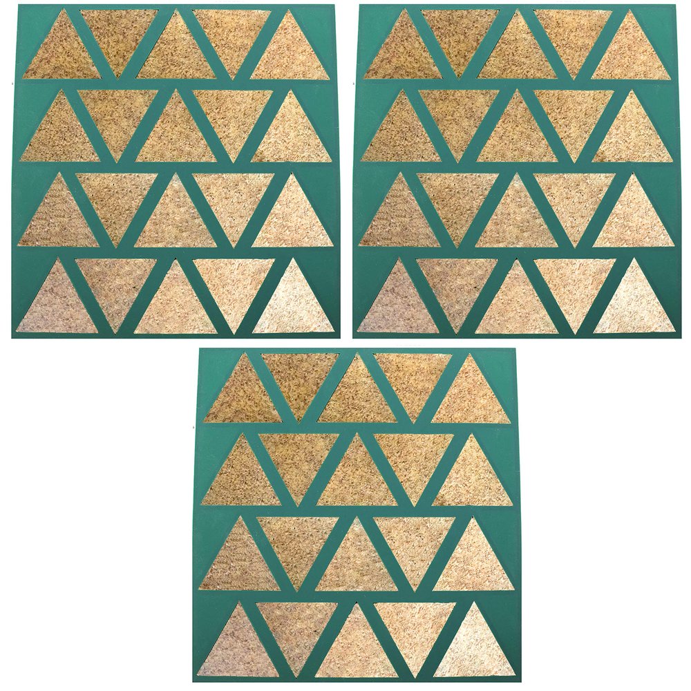 Set of 3 - Dehydrator Triangle Chip Mold Shape Silicone Sheet Mat for Excalibur Dehydrating 14" x 14" Raw Tortilla Cracker Cookie Drying Bright Kitchen Brand