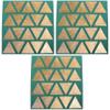 Set of 3 - Dehydrator Triangle Chip Mold Shape Silicone Sheet Mat for Excalibur Dehydrating 14" x 14" Raw Tortilla Cracker Cookie Drying Bright Kitchen Brand view 1