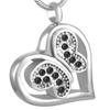 Oinsi Pet Funeral Jewelry Little Butterfly In My Heart Stainless Steel Cremation Urn Necklace Hold Ashes (Black Stone) view 1