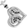 Oinsi Pet Funeral Jewelry Little Butterfly In My Heart Stainless Steel Cremation Urn Necklace Hold Ashes (Black Stone) view 2