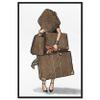 The Oliver Gal Artist Co. Fashion and Glam Framed Wall Art Canvas Prints, Bags-Orange' Travel Essentials Home Dcor, 30 in x 45 in, Brown, White view 1