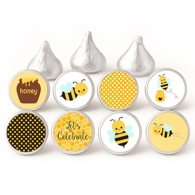 Bumble Bee Label for Hershey Kisses Chocolates by Adore By Nat - Birthday Baby Shower Party Stickers - Set of 240