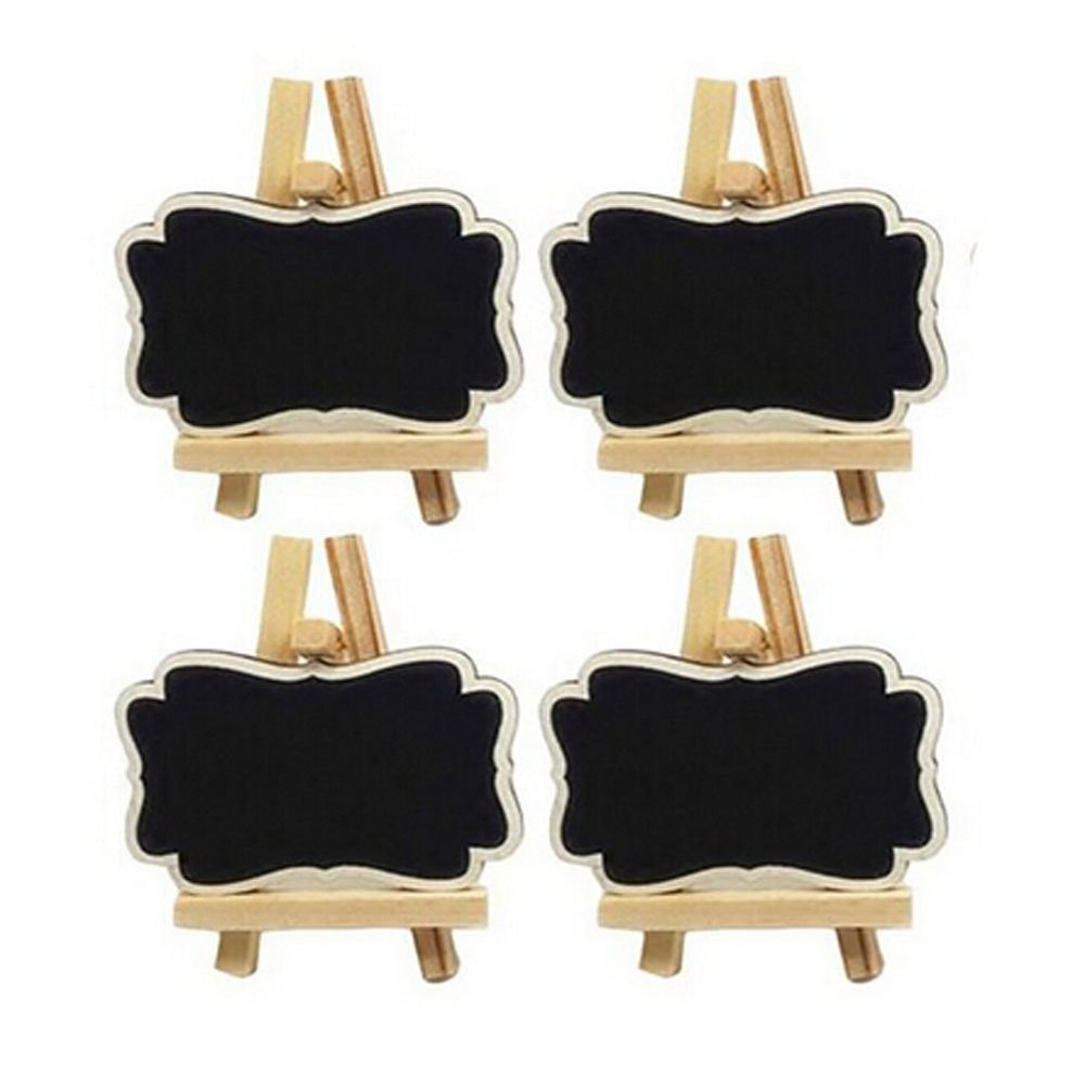 10 Pcs Mini Chalkboard Place Cards Message Board Kids Crafts Home Party Decorations Wedding Table Numbers Food Label Tabletop Birthady Parties Garden Decor (Small)