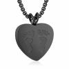 Oinsi Double Baby Feet On My Heart Stainless Steel Cremation Jewelry Urn Necklace for Ashes with Filling Kits view 1