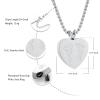 Oinsi Double Baby Feet On My Heart Stainless Steel Cremation Jewelry Urn Necklace for Ashes with Filling Kits view 2