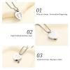 Oinsi Double Baby Feet On My Heart Stainless Steel Cremation Jewelry Urn Necklace for Ashes with Filling Kits view 3