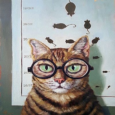 Feline Eye Exam by Lucia Heffernan 12"x15.0625" Art Print Poster
