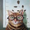 Feline Eye Exam by Lucia Heffernan 12"x15.0625" Art Print Poster view 1