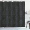 Ambesonne Dark Grey Shower Curtain, Antique Damask Pattern in 3D Style Classic Old Fashioned Floral Design, Cloth Fabric Bathroom Decor Set with Hooks, 69" W x 84" L, Charcoal Grey Dimgrey view 1