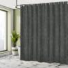 Ambesonne Dark Grey Shower Curtain, Antique Damask Pattern in 3D Style Classic Old Fashioned Floral Design, Cloth Fabric Bathroom Decor Set with Hooks, 69" W x 84" L, Charcoal Grey Dimgrey view 4