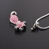 Multi-Colored Crystal Lovely Cat Urns Necklace for Ashes Loss Of Pet Cremation Jewelry+Free Fill Kit (Black Stone) view 2