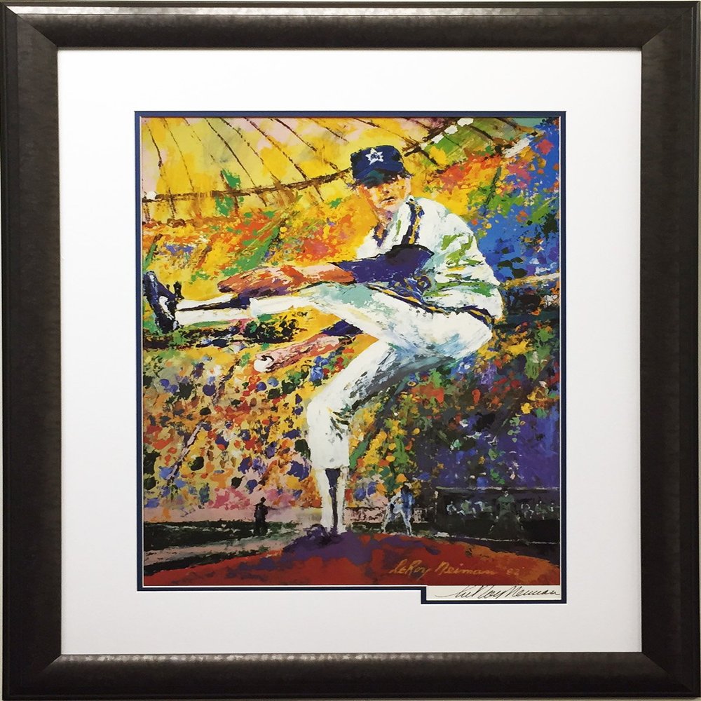 LEROY NEIMAN "Gaylord Perry Newly Custom Framed Hand Signed Lithograph Art