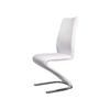 Benzara Midvale Contemporary Z-Shaped Side Chair, Set of Two, White view 1
