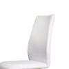 Benzara Midvale Contemporary Z-Shaped Side Chair, Set of Two, White view 4