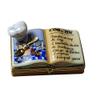 COOKBOOK W/CHEF HAT - LIMOGES BOX AUTHENTIC PORCELAIN FIGURINE FROM FRANCE view 1