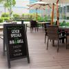 Large Sturdy Handcrafted 40" x 20" Wooden A-Frame Chalkboard Display / 4 Liquid Chalk Markers & Stencil Set/Sidewalk Chalkboard Sign Sandwich Board/Chalk Board Standing Sign (Black) view 3