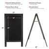 Large Sturdy Handcrafted 40" x 20" Wooden A-Frame Chalkboard Display / 4 Liquid Chalk Markers & Stencil Set/Sidewalk Chalkboard Sign Sandwich Board/Chalk Board Standing Sign (Black) view 4