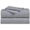Abripedic Solid 300-Thread-Count, 100-Percent Cotton Percale, Breathable Crispy Split-California-King Sheets Set for Adjustable Beds, Grey view 3
