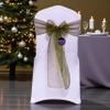 MDS Pack of 200 PCS Organza Chair Sashes Wider Dining Chair Bows Ribbon Tie Back for Wedding Party Birthday Bridal Shower Reception Event Banquet Home Chair Cover Decoration - Olive Green view 1