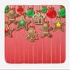 Ambesonne Gingerbread Man Bath Mat, Christmas Cookies and Baubles Bowties Symbolic Pastry Design, Plush Bathroom Decor Mat with Non Slip Backing, 30.2" x 20", Pastel Pink view 1
