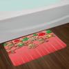 Ambesonne Gingerbread Man Bath Mat, Christmas Cookies and Baubles Bowties Symbolic Pastry Design, Plush Bathroom Decor Mat with Non Slip Backing, 30.2" x 20", Pastel Pink view 2