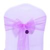 MDS Pack of 125 PCS Organza Chair Sashes Wider Dining Chair Bows Ribbon Tie Back for Wedding Party Birthday Bridal Shower Reception Event Banquet Home Chair Cover Decoration - Light Purple view 2